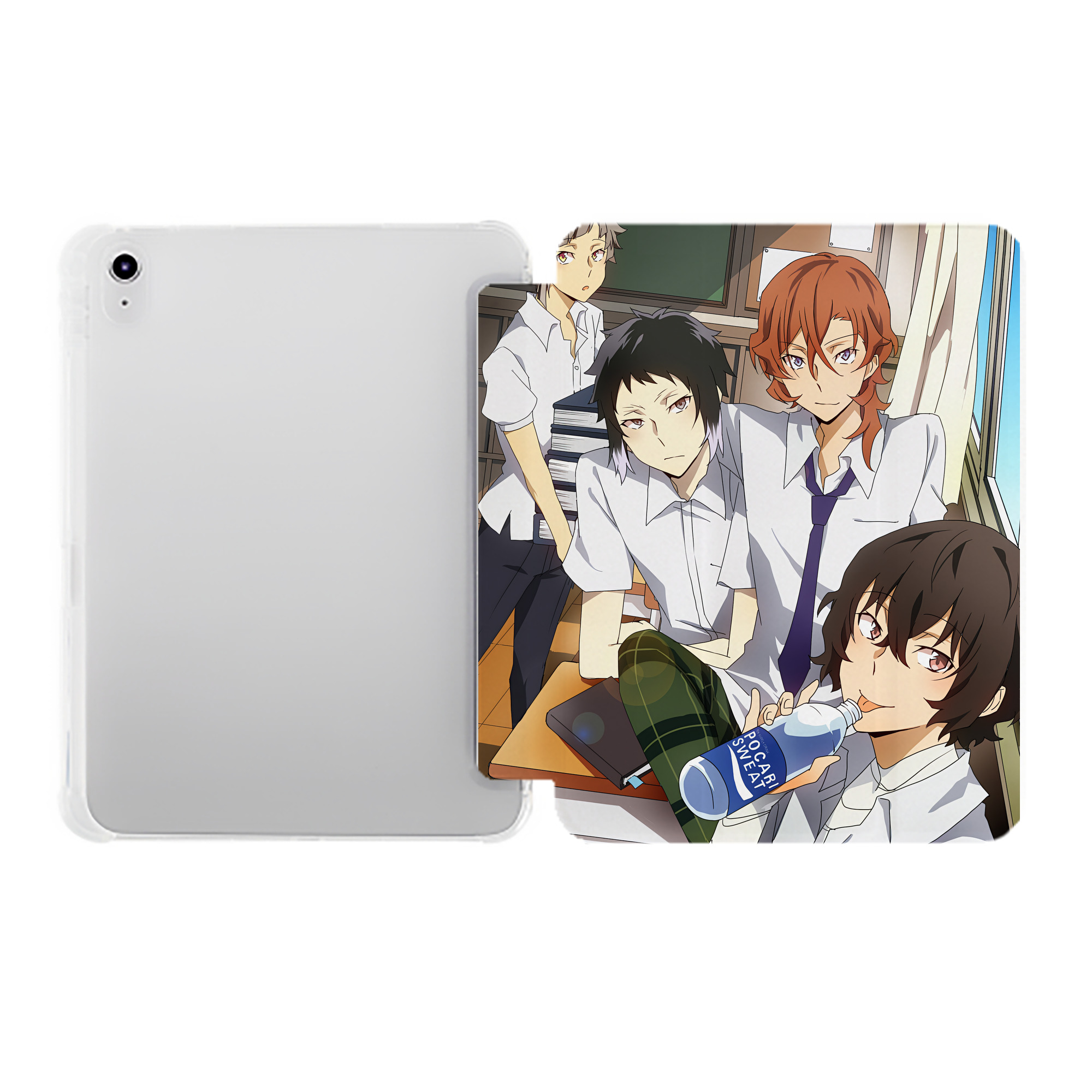 （画像用） 文豪ストレイドッグス Bungo Stray Dogs IPad ケース ペン収納付き 三つ折りスタンド PUレザー×シリコン 対応機種9.5/10.5/10.9インチ
